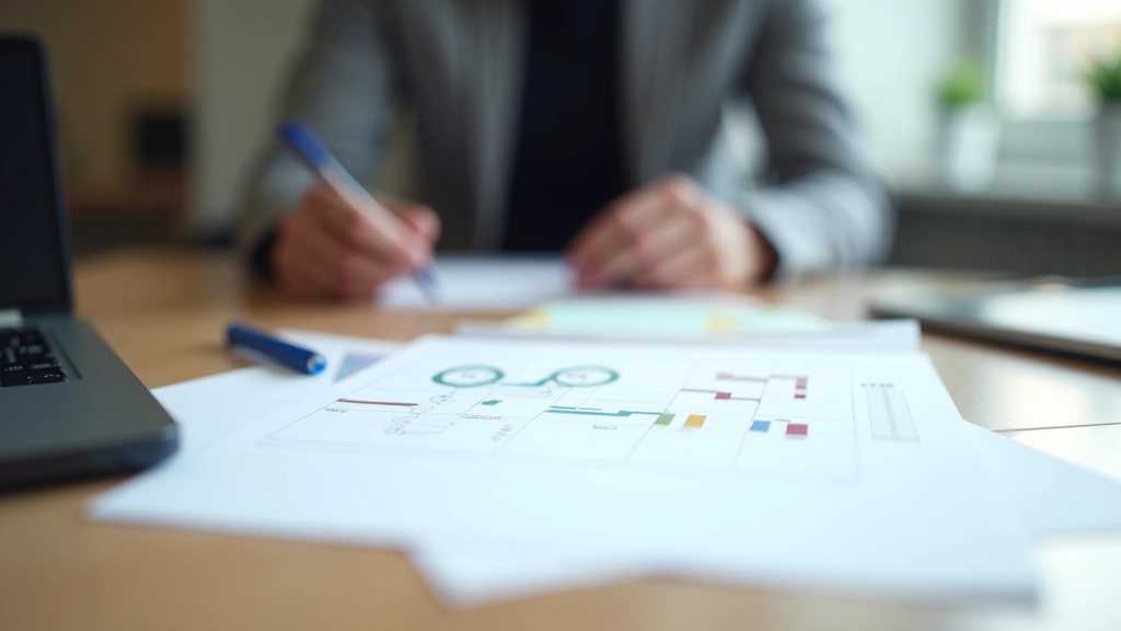 Ceas de proiect cu diagrame și calcule de timp pe ecran