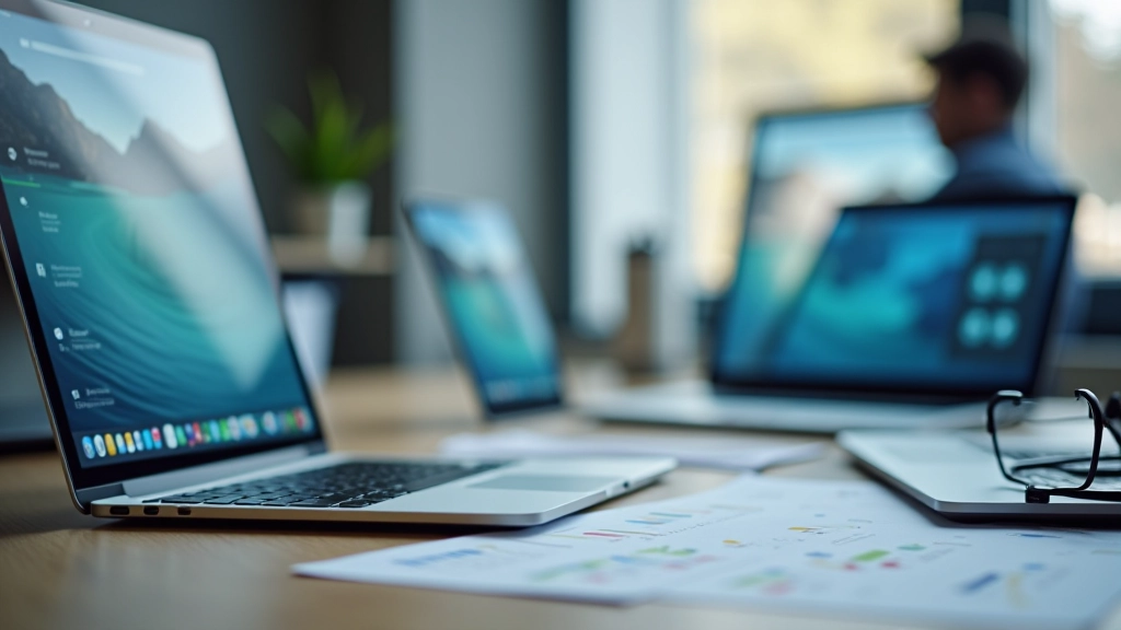 Birou plin de notificări, telefoane, și distracții — reprezentând sarcinile urgente dar neimportante